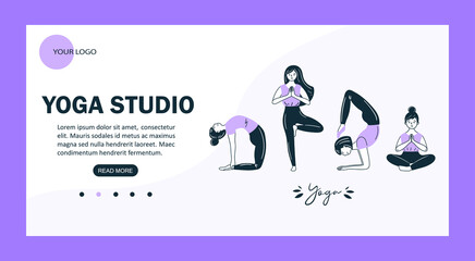 Yoga concept. perfect for banner, mobile app, landing page