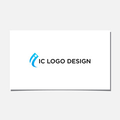 IC OR CI LETTER LOGO DESIGN VECTOR