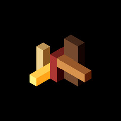 Obraz premium Abstract background. 3d cubes, cubic elements and blocks. Techno or business concept for wallpaper, banner, background, landing page