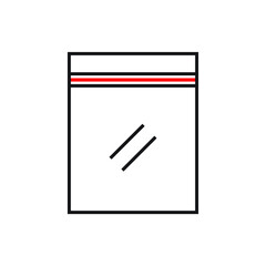 Zip bag icon design vector illustration