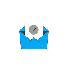 Email sent blue icon. vector icon