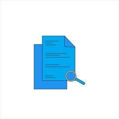 Search blue icon. Vector icon