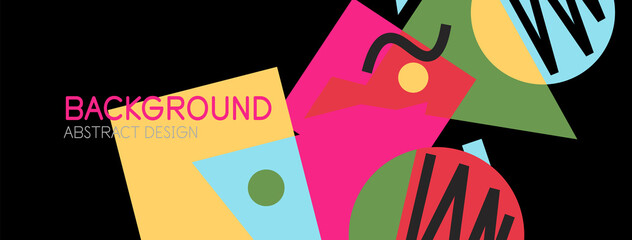 Abstract background with blocks, lines, geometric shapes. Techno or business concept for wallpaper, banner, background, landing page