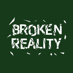 This is a simple typography t-shirt design with broken glass effect. Looks best in black, red, dark blue and dark green
