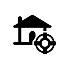 Assistance house property icon