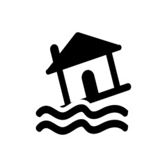 Disaster flood home icon