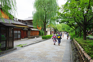 京都東山、白川通り