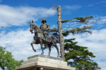 Fototapeta 宮城県仙台市、伊達政宗公の騎馬像 obraz