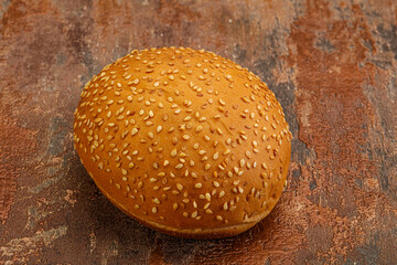 Burger bun with sesame seeds