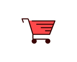 Shopping cart line icon. Vector symbol in trendy flat style on white background. Commerce sing for design.