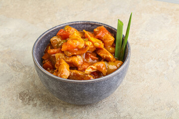 Meat goulash with vegetables