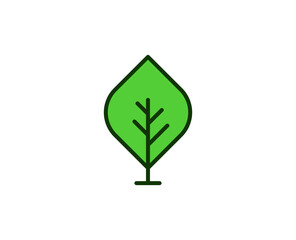 Tree premium line icon. Simple high quality pictogram. Modern outline style icons. Stroke vector illustration on a white background. 