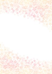 淡い色合いの桜の花の背景フレーム