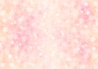 淡い色合いの桜の花の背景イラスト