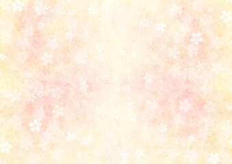 淡い色合いの桜の花の背景イラスト