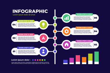 Infographic Steps Chart Diagram Presentation Template