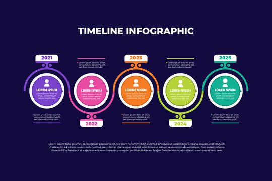 Modern Year Timeline Infographic Milestone Template