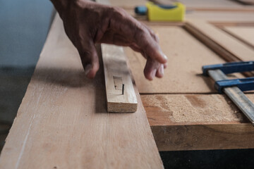 Wooden door working tool carpenter object