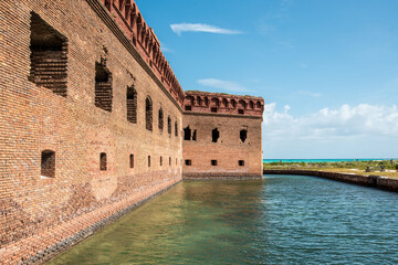 Old historic Spanish fort on Dry Tortugas Island, Florida