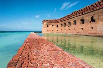 Old historic Spanish fort on Dry Tortugas Island, Florida