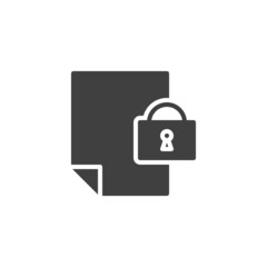 Data file protection vector icon