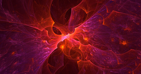 3D rendering abstract colorful fractal light background