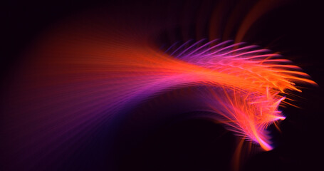 Obraz premium 3D rendering abstract colorful fractal light background