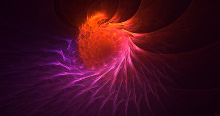 Fototapeta premium 3D rendering abstract colorful fractal light background
