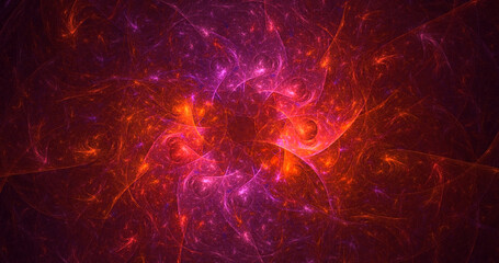 3D rendering abstract colorful fractal light background