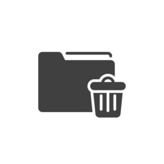 Delete folder file vector icon