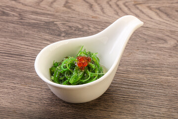 Asian traditional chukka salad in the bowl