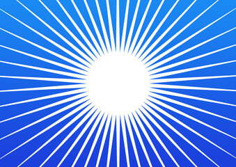 カラフルな集中線のイラスト