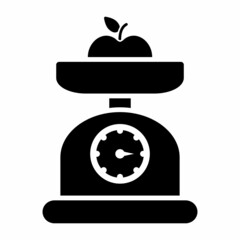 Food Scale,Kitchen Scale Icon Design Vector Template Illustration