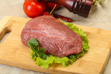 Raw beef piece for cooking