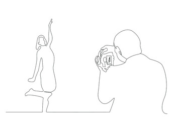 Model posing beautifully for the photographer. photography business