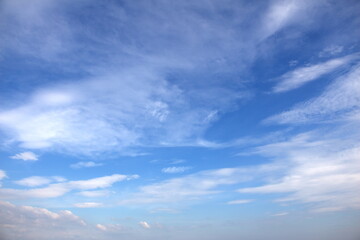 beautiful sky with thin clouds