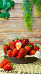 Lots of strawberries on a tray