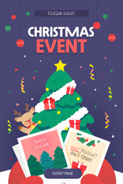 Merry Christmas Event Template Popup