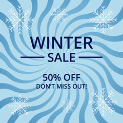 Fototapeta na wymiar online Winter Sale Banners and offline flyer
