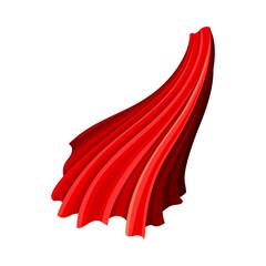 Obraz na płótnie Canvas Red Cloak or Cape as Loose Silk Garment Worn Over Clothing Vector Illustration