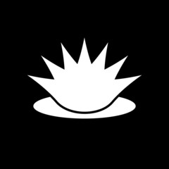 Lotus icon isolated on dark background