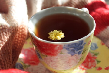 Flower in tea