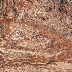 Geology. Close-up of the structure of the stone. Granite.