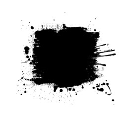 Paint stains black blotch background. Grunge Design Element. Brush Strokes. Vector illustration