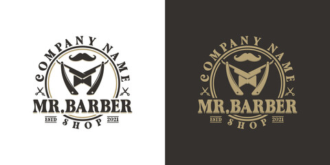 vintage barbershop logo inspiration