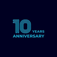 10 year anniversary logo design. vector - template - illustration
