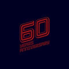 60 year anniversary logo design. vector - template - illustration