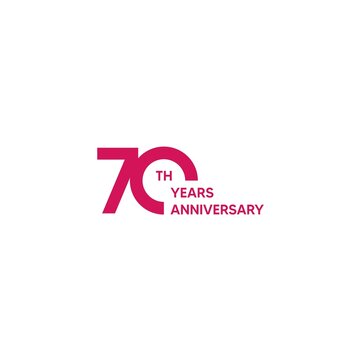 70 year anniversary logo design. vector - template - illustration