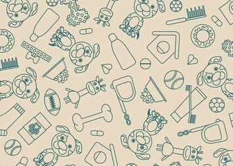 Items for dog care. Sample