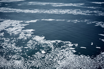 Winter landscape of the coastline of the Pacific ocean. Kamchatka peninsula, Russia